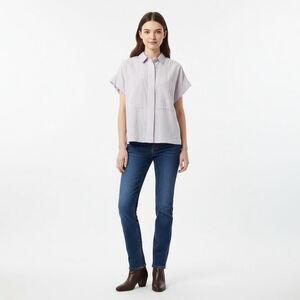 Everlane Light Purple Short Sleeve Button Down 100% Cotton Shirt Medium